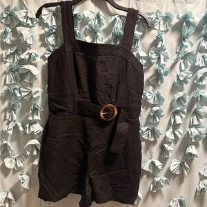 LOFT Black Jumpsuit with Belt